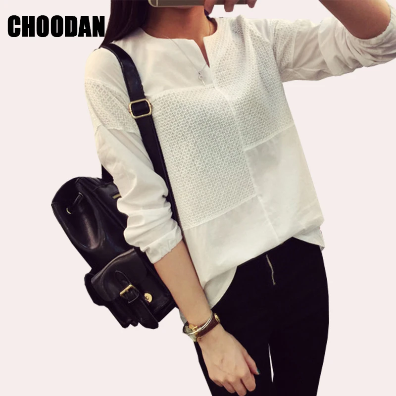

3D Embroidery Blouse Shirt Women Long Sleeve Casual Loose Patchwork Top And Blouses 2018 New Fashion Female Plaid Shirt HOT SALE