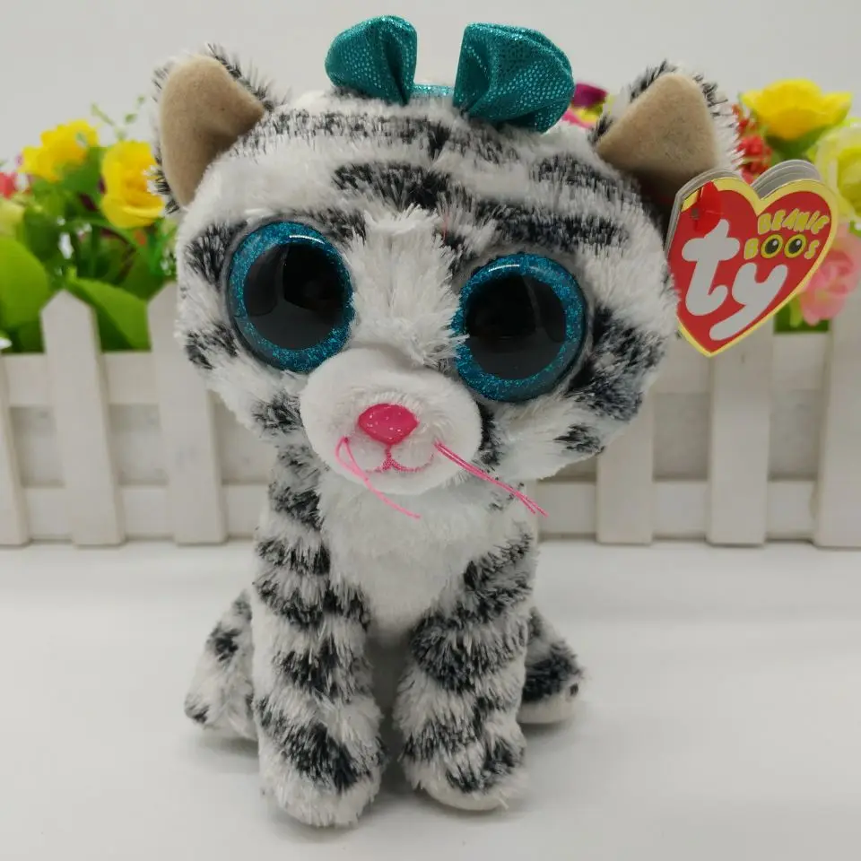 Quinn Cat TY BEANIE BOOS collection 1pc 15CM 6" BIG EYE Plush Toys