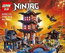 Free Shipping LEPIN 06022 Ninja City of Stiix Building Blocks 2150pcs Temple of Airjitzu minifigures Toys Compatible With