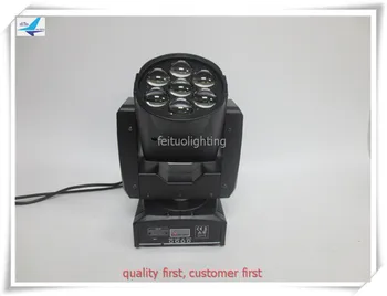 

4 pcs/lot flycase led mini moving head 7x12 rgbw 4 in 1 moving head wash zoom