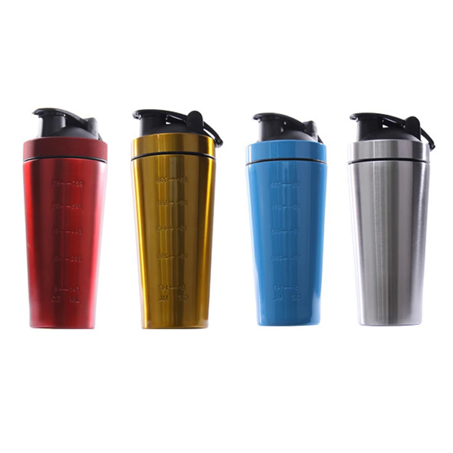 Online In Acciaio Inox Bottiglia di Proteine Shaker Palestra Shake Bollitore Sport Frullato Miscelatore Acqua di Bottiglia di Proteine Del Siero di latte per Il Fitness BPA Free
