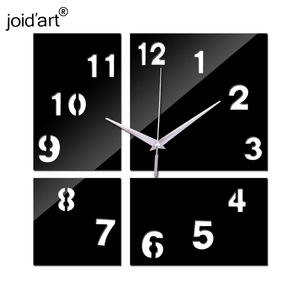 Новые акриловые настенные часы 3d зеркало Diy наклейки Horloge большие декоративные