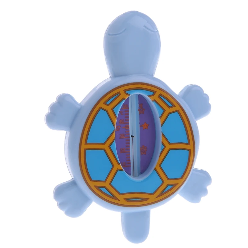 Младенца Ванна Температура воды тестер с животным принтом; утепленные термометр "Черепаха" - Цвет: Синий
