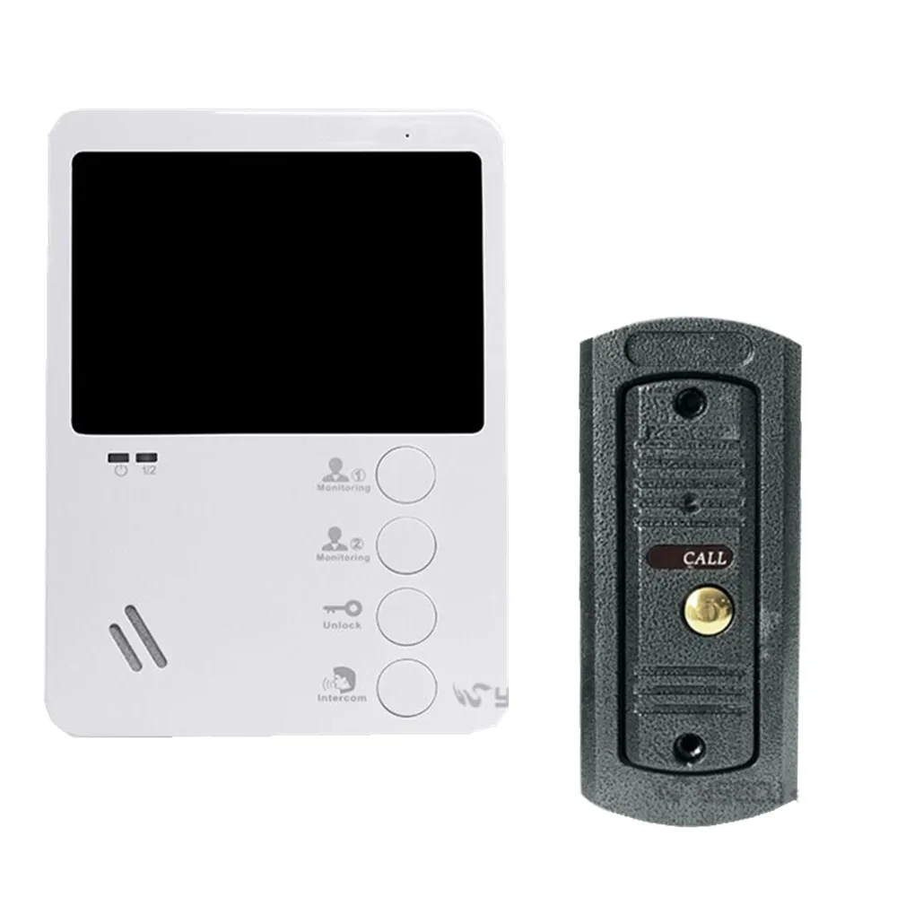 

Homefong 4" TFT Color Video Door Phone Monitor Doorbell Camera 600TVL Night Vision Video Intercom System Access Control 1to1