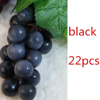 Luyue, 3 шт./лот, искусственное растение, имитация фруктов, виноград, сад, пластик, поддельные декоративные фрукты для дома, свадьбы, вечеринки, декор для сада - Цвет: black grape 22pcs