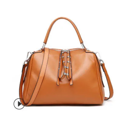 LUOFEIHUA кожаная сумка новая простая сумка через плечо Повседневная мягкая кожаная женская сумка - Цвет: brown
