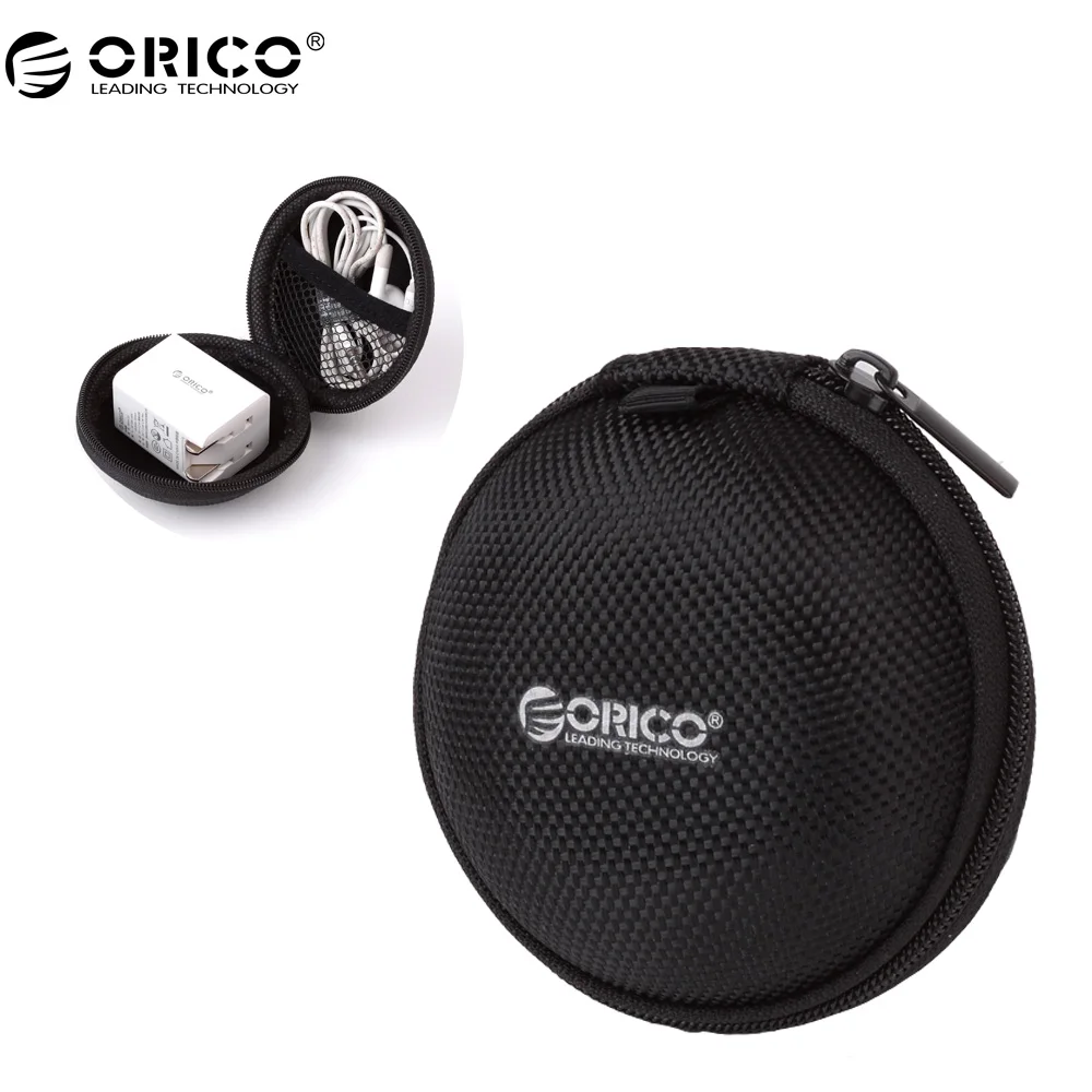 ORICO Portable Case for font b Headphones b font Case Mini Zippered Round Storage Hard Bag