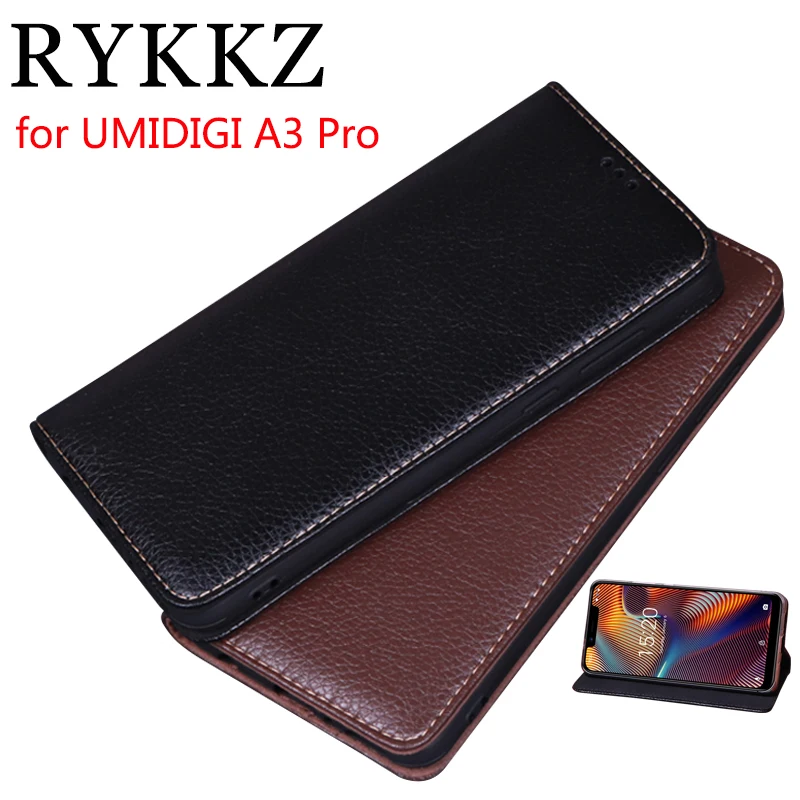 Роскошный кожаный магнитный флип чехол RYKKZ для UMIDIGI A3 Pro 5 7 ''Чехол мобильного
