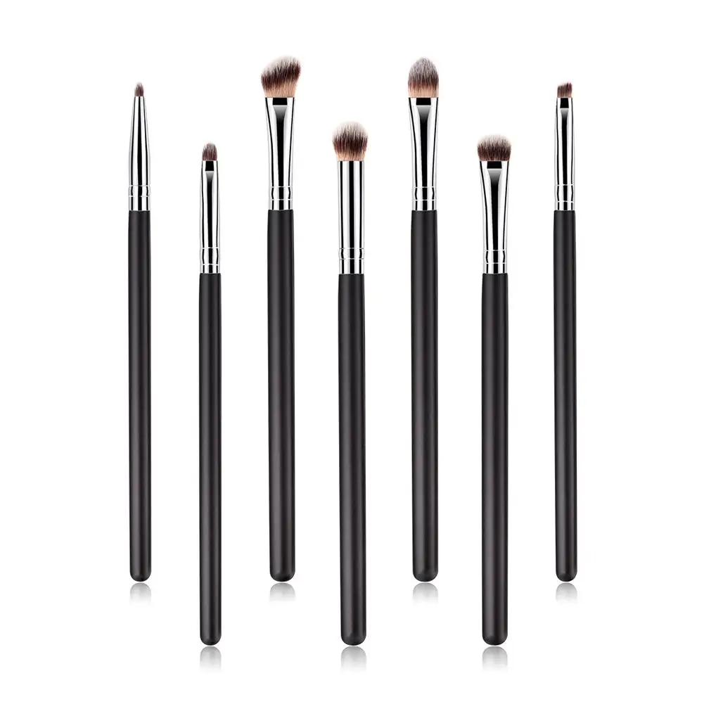 7pcs Natural Hair Eye Makeup Brushes Set Professional Eyeshadow Shader