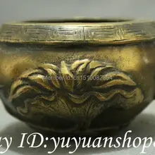 Древние Китайские Бронзовые Медь Буддизм Бугель птица Статуя Чаша Курильница Курильница