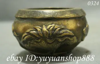 

Old Chinese Bronze Copper Buddhism Crance bird Statue Bowl Incense Burner Censer
