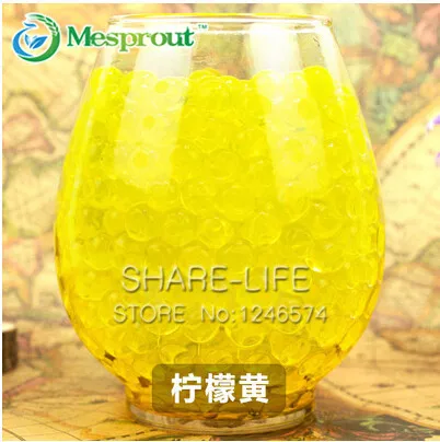 Golden Transparent color Crystal Mud Soil Water Beads Bio Gel Ball For Flower/Weeding/Deraction 100pcs/Bag | Дом и сад