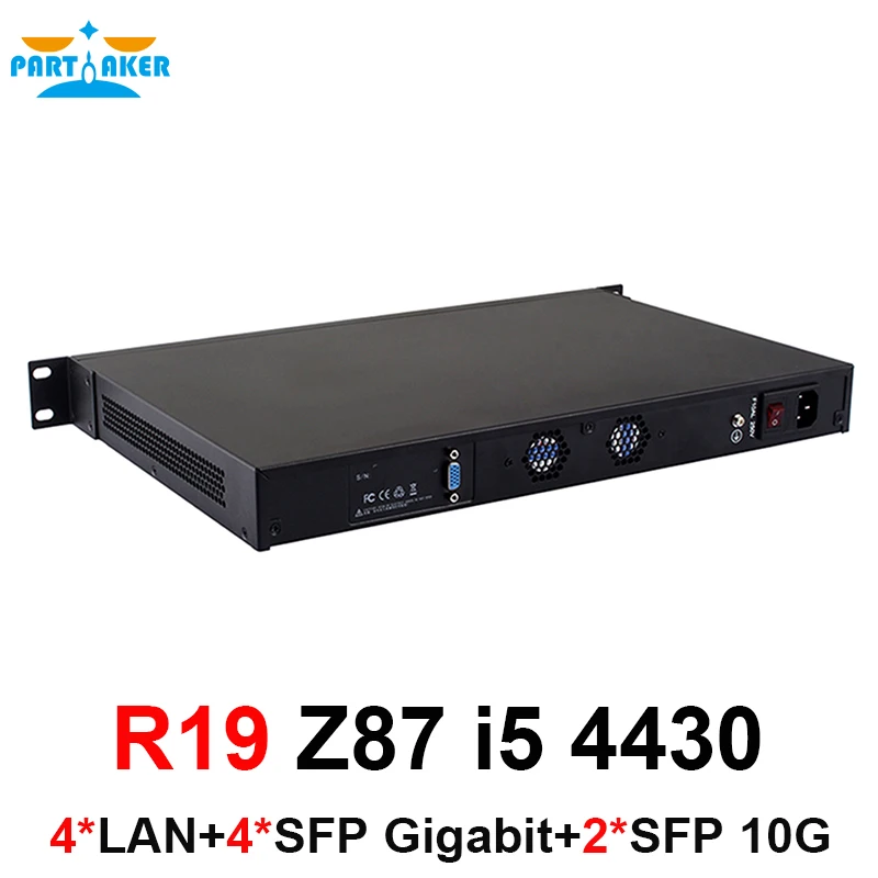 Сетевой брандмауэр 1U i3 i5 i7 SFP 6 оптоволоконный 4 LAN pfSense сетевое устройство OEM R19 CPU