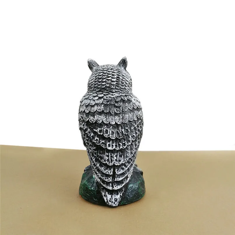 Owl model Large Realistic Owl Decoy Head Weed Pest Control Crow Scarecrow Home Garden decoration #2h01 (7)