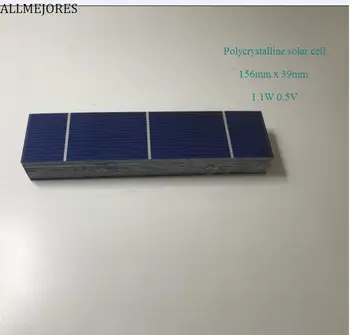 

ALLMEJORES 40pcs solar cell 156mm*39mm Polycrystalline mini soalr cells 1.13W/pcs for diy 12V 24V Solar panel pv module