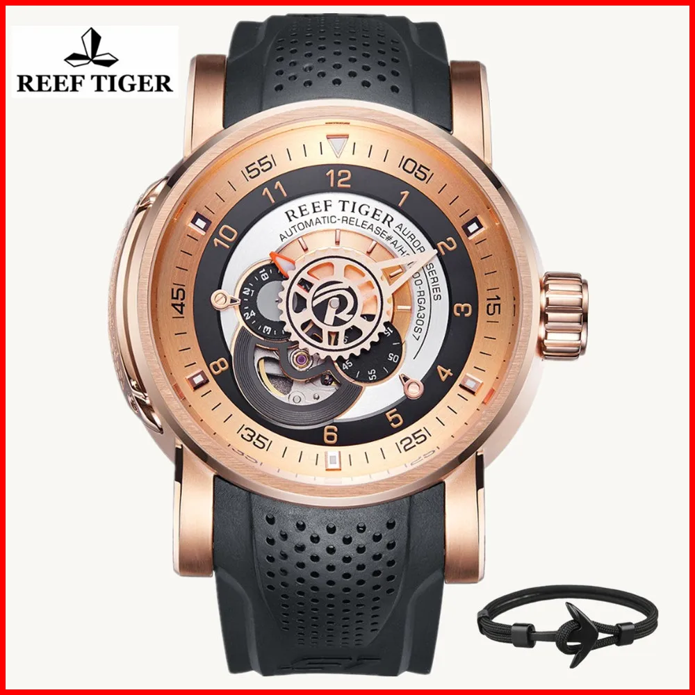 

Reef Tiger/RT Top Brand Luxury Sport Watches Men Mechanical Watch 100M Waterproof Automatic Watches relogio masculino RGA30S7
