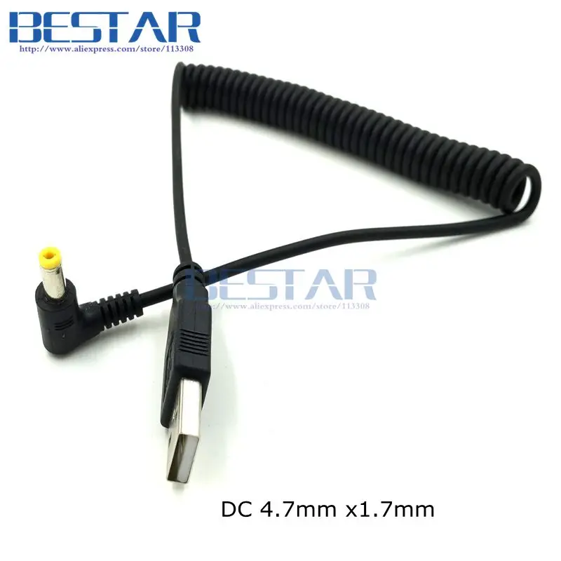 USB 2,0 A Тип мужчинами под прямым углом угловой разъем DC 4,0x1,7 мм 4,7x1,7 мм 5,5x2,1 мм 5,5x3,0 мм 3,5x1,35 мм 5V Мощность кабель длиной 1 м