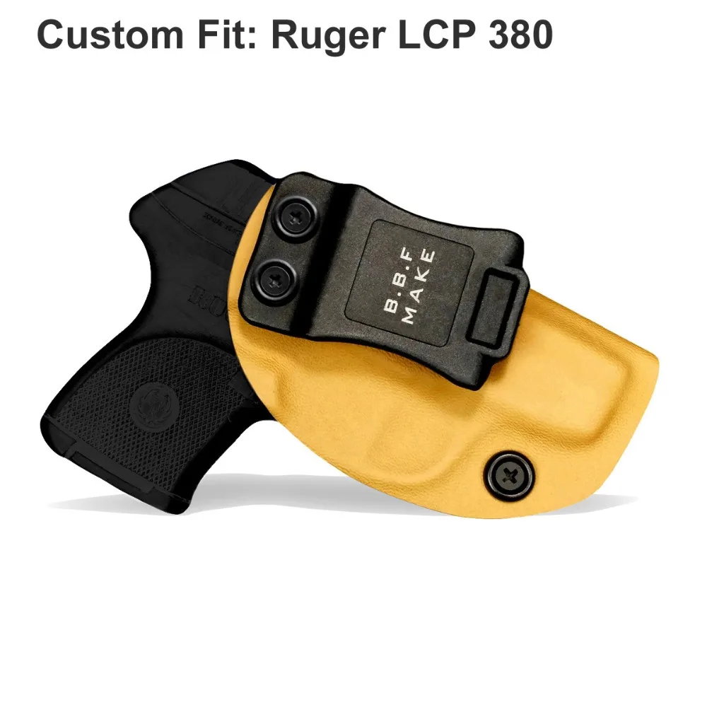 BBF Make IWB KYDEX кобура на заказ подходит: Ruger LCP 380 Пистолет Чехол внутри скрытый пояс для переноски пистолетный мешочек