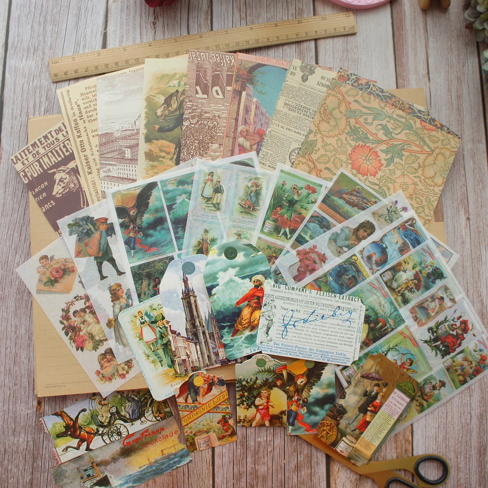 

30 Pcs DIY An Exotic and Mysterious Manor Theme Tag Mini Card Background Craft Paper Scrapbooking Creative Gift Use