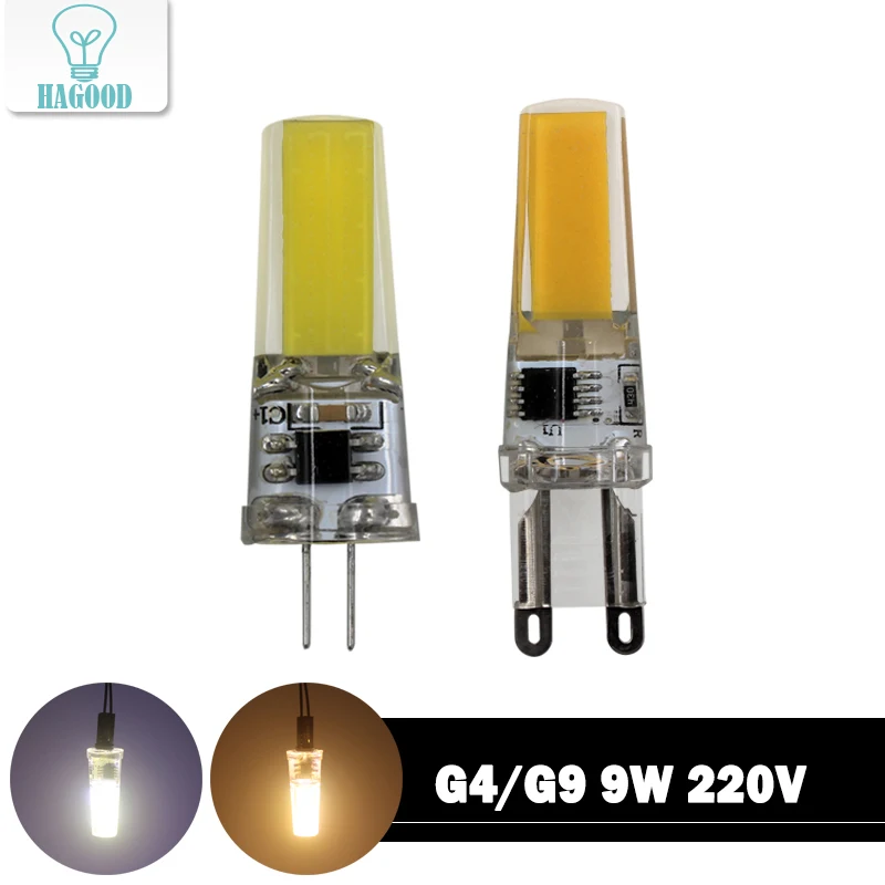 

G4 G9 LED Lamp 9W COB Chip 220V Ultra Bright Lighting Replace Halogen Light Bulb 360 Degree Chandelier