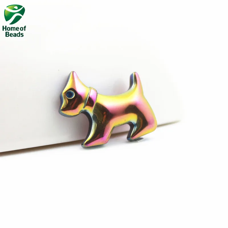 

fashion hot sale hematite rainbow Dog pendant accessories diy accessories (20 pieces) HP1149