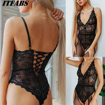 

Women-Sexy--Lace-G-string-Dress-Underwear-Nightwear-Babydoll-Sleepwear