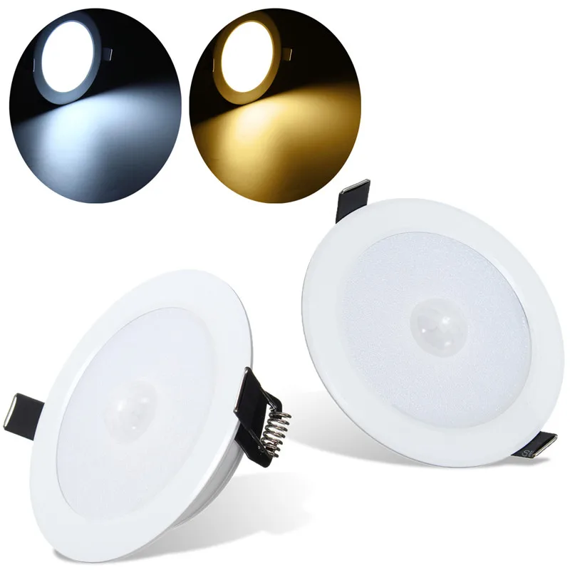 

New 5W E27 PIR Motion Sensor LED Downlight Wall Path Lamp Ceiling Step Light 5730 SMD 10 Lighting AC85-265V
