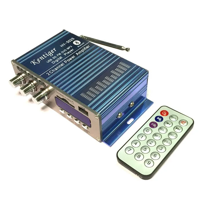 Wholesale DC 12V Mini Bluetooth Amplifiers Headphone Amp SD/USB Play FM Radio With Remote Control For Home/Car Dac plate amplifier