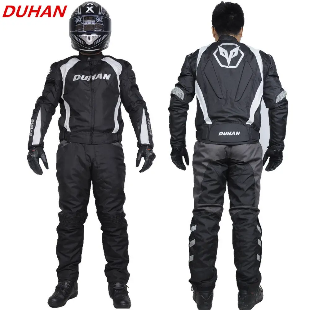 DUHAN, 4 сезона, ткань Оксфорд, мотоциклетная куртка, штаны, теплый костюм для мотокросса, мужские защитные снаряжение, мотоциклетная одежда, куртка