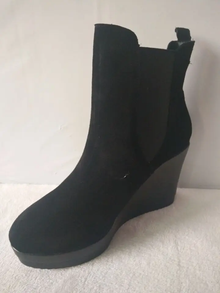 GKTINOO ботильоны из натуральной кожи на каблуке; сезон осень-зима; стильные ботильоны для женщин; сапоги на платформе; женская обувь