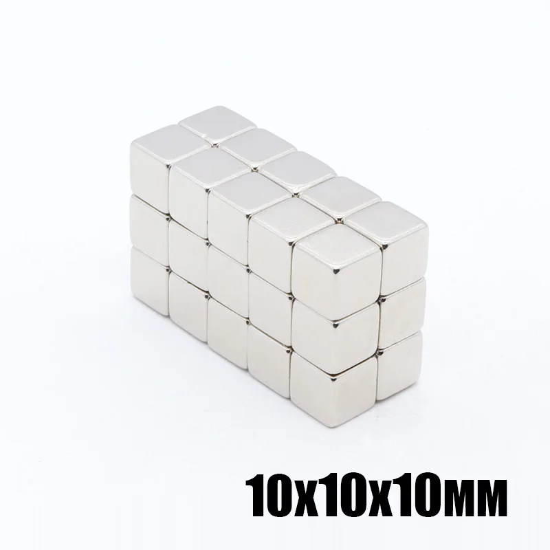 

5pcs 10 x 10 x 10 mm Super Strong Rare Earth permanent Magnet 10x10x10 mm N35 Small Block Powerful magnetic Neodymium Magnets