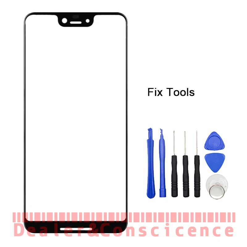 

1Pcs (Checked) Front Glass For Google Pixel 3 XL 3XL Touch Screen Outer Glass Lens Panel Replacement+Tools