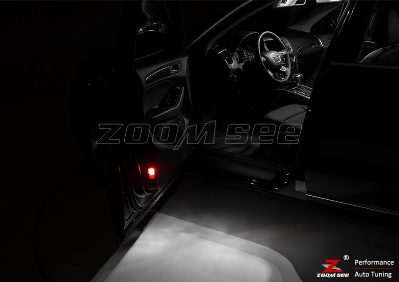 19 шт. X светодиодные лампы canbus Подсветка салона комплект+ зеркало+ передний выступ на потолке+ задние карты лампы для Audi Q7 4L Sport(2005