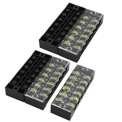 

5Pcs TB-2506 600V 25A 6P Dual Rows 6 Position Wire Terminal Block Connector