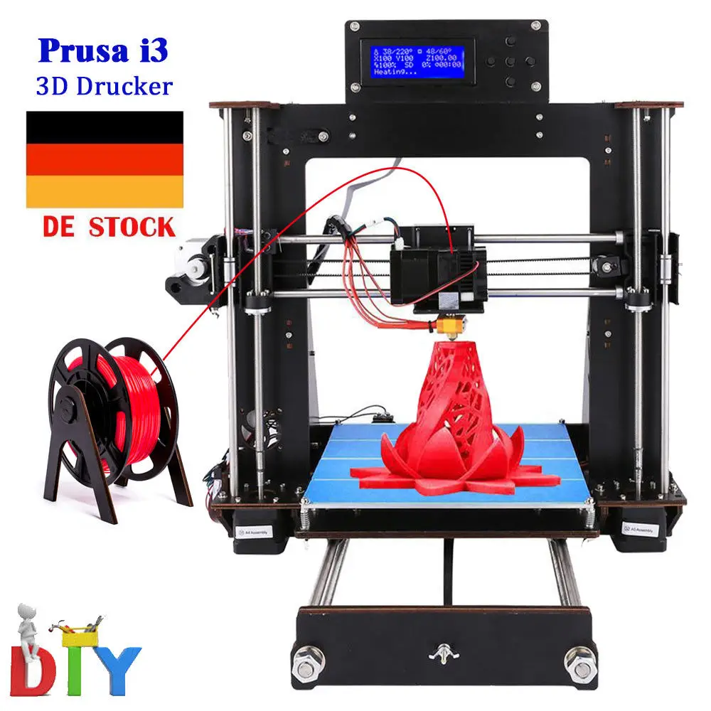 CTC stampante 3d Reprap Prusa i3 DIY kit black color Wood frame High