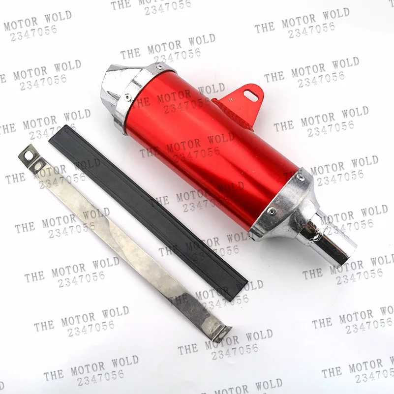 Red 28mm exhaust pipe bullet off road motorcycle muffler dirt pit bike