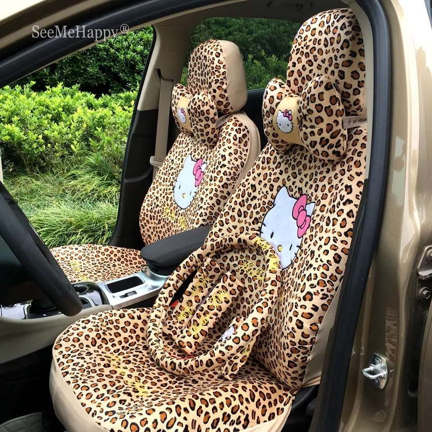 New Hello Kitty Car Seat Covers Steering Wheel Cover Head restraint 18pcs New Hello Kitty Car Seat Covers Steering Wheel Cover Head restraint 18pcs
