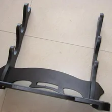 S0600 черный горизонтальный дисплей Настольный держатель стойки для самурайский меч катана меч 3 яруса 1" X 12,6"