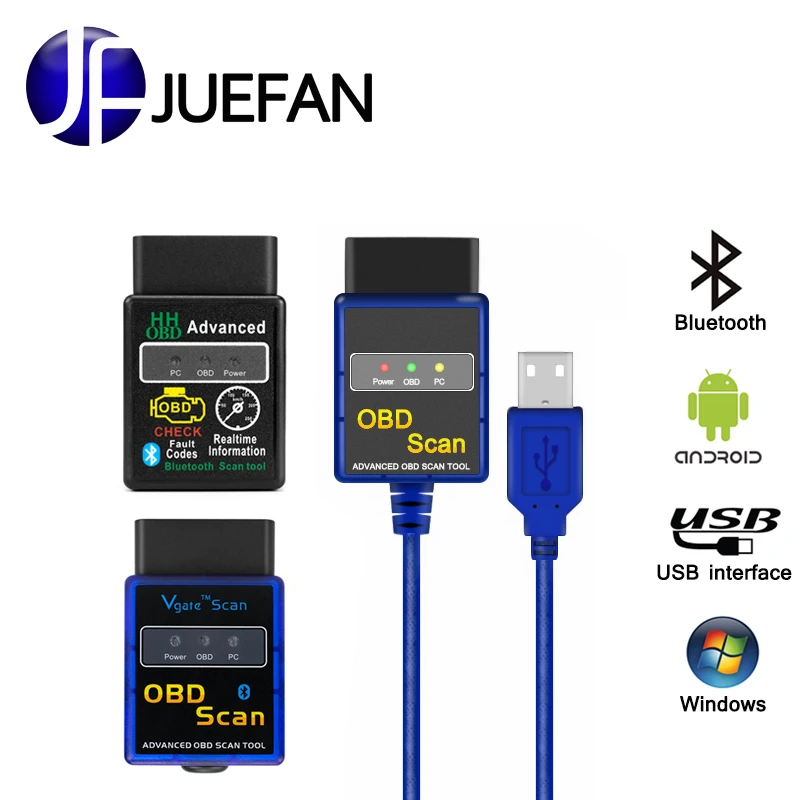 

NEW 3PICS ELM327 Bluetooth and USB OBD2 Car diagnostics elm 327 Auto diagnostic scanner Support OBD 2 Protocols Multi-Language