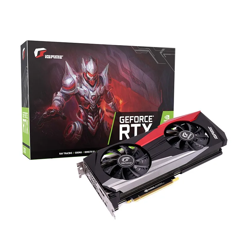 Красочная игровая видеокарта iGame GeForce RTX 2080 Ti 11 ГБ GDDR6 TU102 Core 90 мм двойные вентиляторы 1350 бит 1545 МГц/МГц