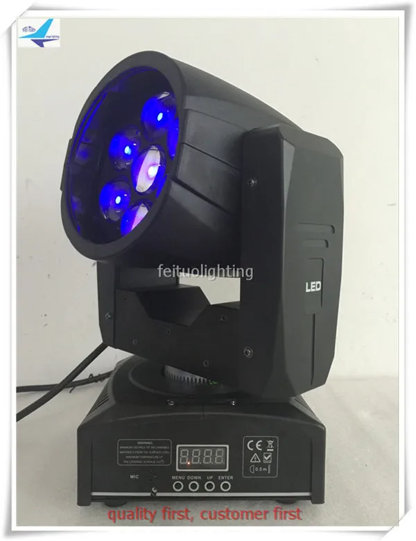 Бесплатная доставка 12 шт./лот этап DJ Disco зум Лира луч Мини Moving Head Light 7x12 w RGBW 4in1 светодиодный DMX Красочные Музыка светомузыка