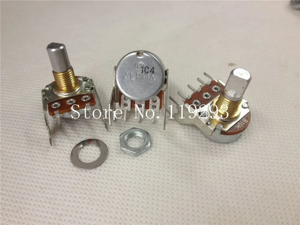 

[BELLA]Taiwan ALPHA 16 single joint potentiometer B10K-15MM Axle with stand--10PCS/LOT