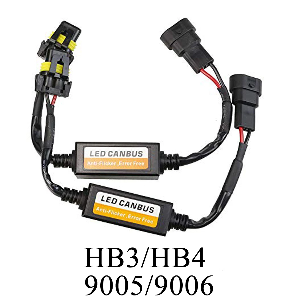 AICARKAS H7 H4 H11 HB3 HB4 9007 H3 H1 Автомобильные светодиодные фары Противотуманные лампы без ошибок нагрузки резистор Canbus декодеры провода Жгут адаптер