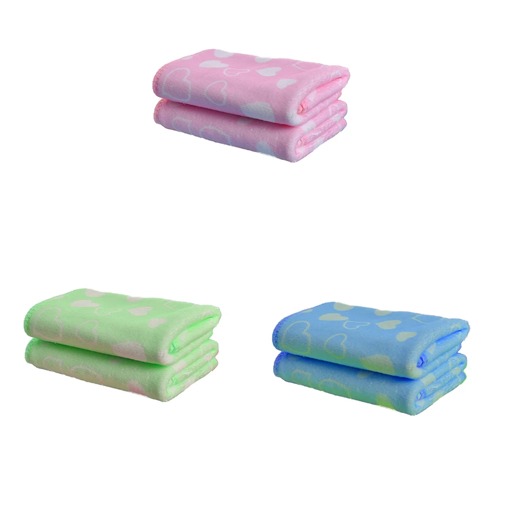 

25x50cm Size Soft Microfiber Absorbent Towel Child Baby Heart Pattern Printing Hand&Face Towel