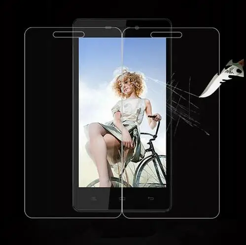 

0.3mm High Clear Explosion-proof Front LCD Tempered Glass Film For Fly IQ4501 /Gionee V185 Screen Protector +clean kits><