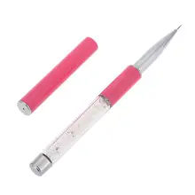 Nail Art Pen Brush Strass Metallo Scultura Acrylic Liquid Gel Salone di Bellezza Nail Liner Brush con Coperchio # Y