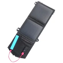 New 8W Foldable Solar Panel Charger For iphone Mobile Power Bank Solar Battery Charger black For