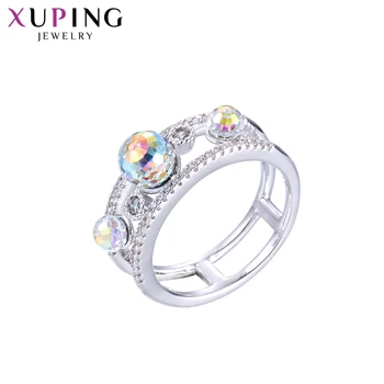 

Xuping Colorful Ring for Women Simplicity Crystals from Swarovski Classical Jewelry Christmas Eve Gift S141.6-15182