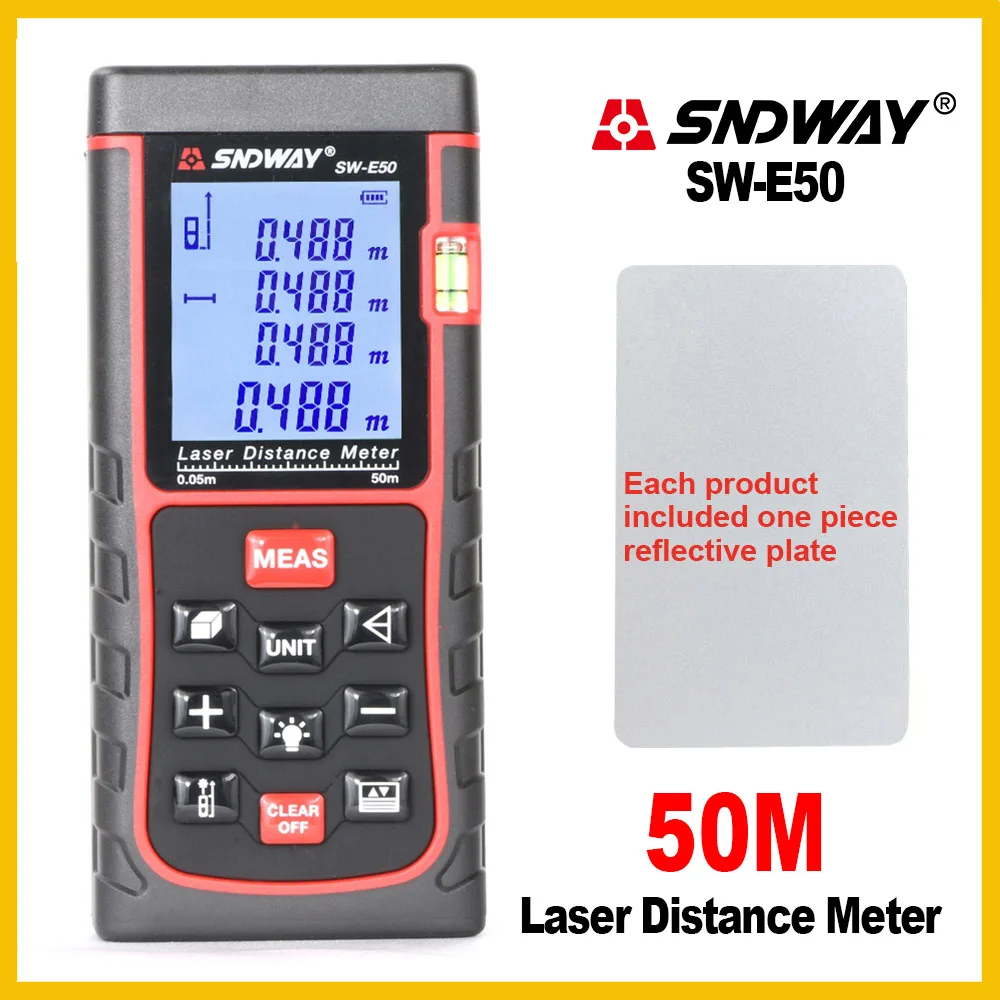 SNDWAY Rangefinder Handheld Laser Distance Meter Range Finder Hand Tool Tape Trena Ruler Tester SW-E40/50/60/70/80/100/120/150 SNDWAY Rangefinder Handheld Laser Distance Meter Range Finder Hand Tool Tape Trena Ruler Tester SW-E40/50/60/70/80/100/120/150