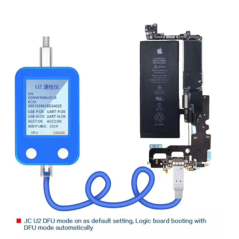  JC U2 Tristar Tester Fast Detector for iPhone U2 Charge IC Fault Fast Tester SN Serial Number Fast 